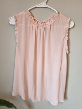 LOFT Blush Pink Ruffle Trim Sleeveless Camisole